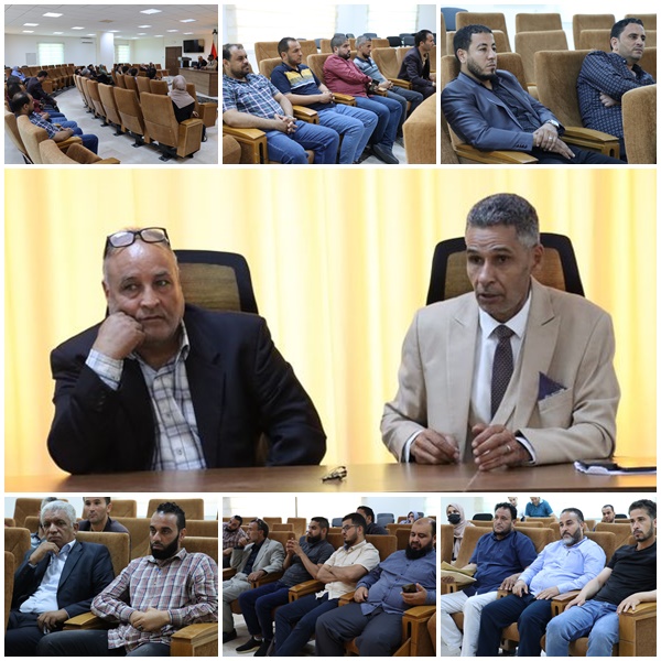 رئيس الجامعة يجتمع مع مجلس كلية الزراعة وأعضاء هيئة التدريس