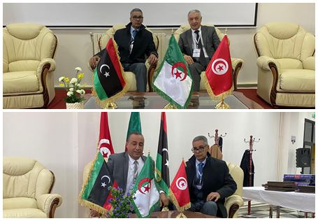 رئيس الجامعة يجتمع مع رؤساء  عدد من الجامعات في الجزائر وتونس