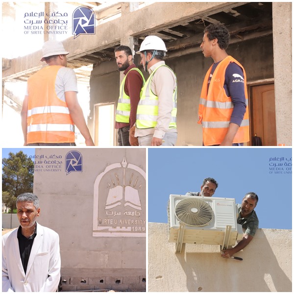 تواصل أعمال الصيانة والأعمار التي يشرف عليها الجهاز الوطني للتنمية بجامعة سرت