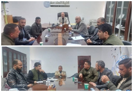 اجتماع بين عميد كلية الهندسة ومدير مكتب مركز البحوث والاستشارات في الجامعة،