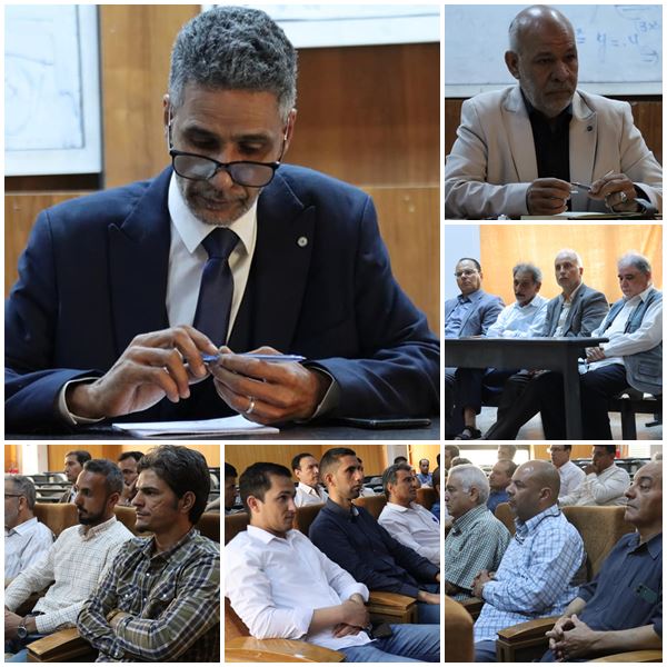 رئيس الجامعة يجتمع بأعضاء هيئة التدريس بكلية الهندسة