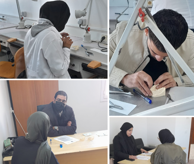 امتحانات الدور الأول "النظري والعملي " للسنة الرابعة طب اسنان.