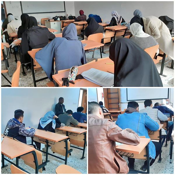 أُجرى اليوم الأربعاء 22 مارس الإمتحان النصفي في مادة أمراض الفم  لطلبة السنة الثالثة .